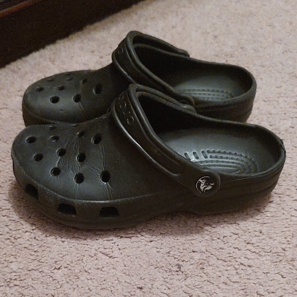Kids Black And Blue Crocs